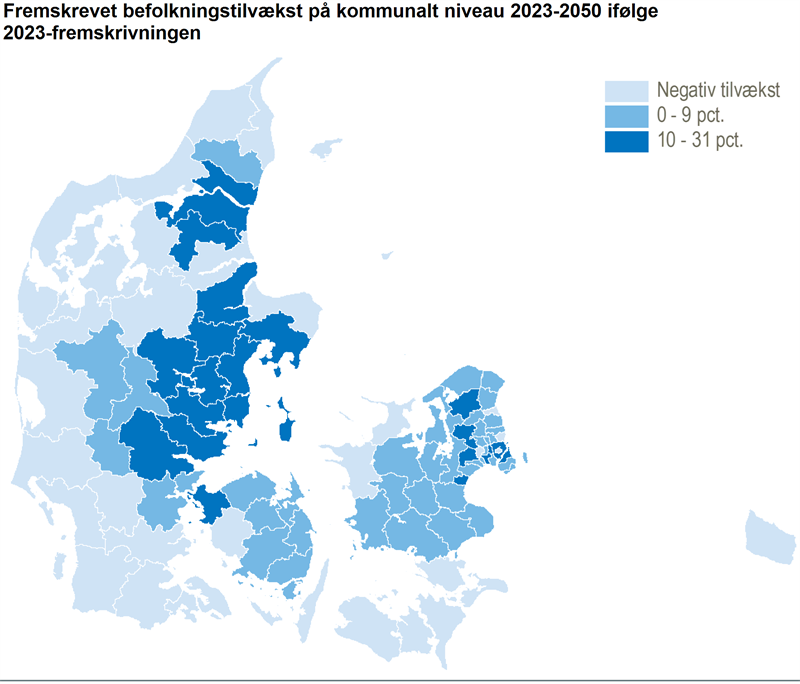 Befolkningstilvækst især i Østjylland