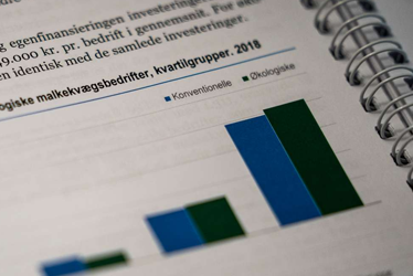 Et billede af et søjlediagram i en rapport