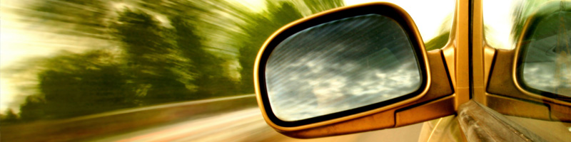 Sidespejl på bil
