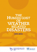 Forside af rapporten The Human Cost of Weather Related Disasters 1995-2015