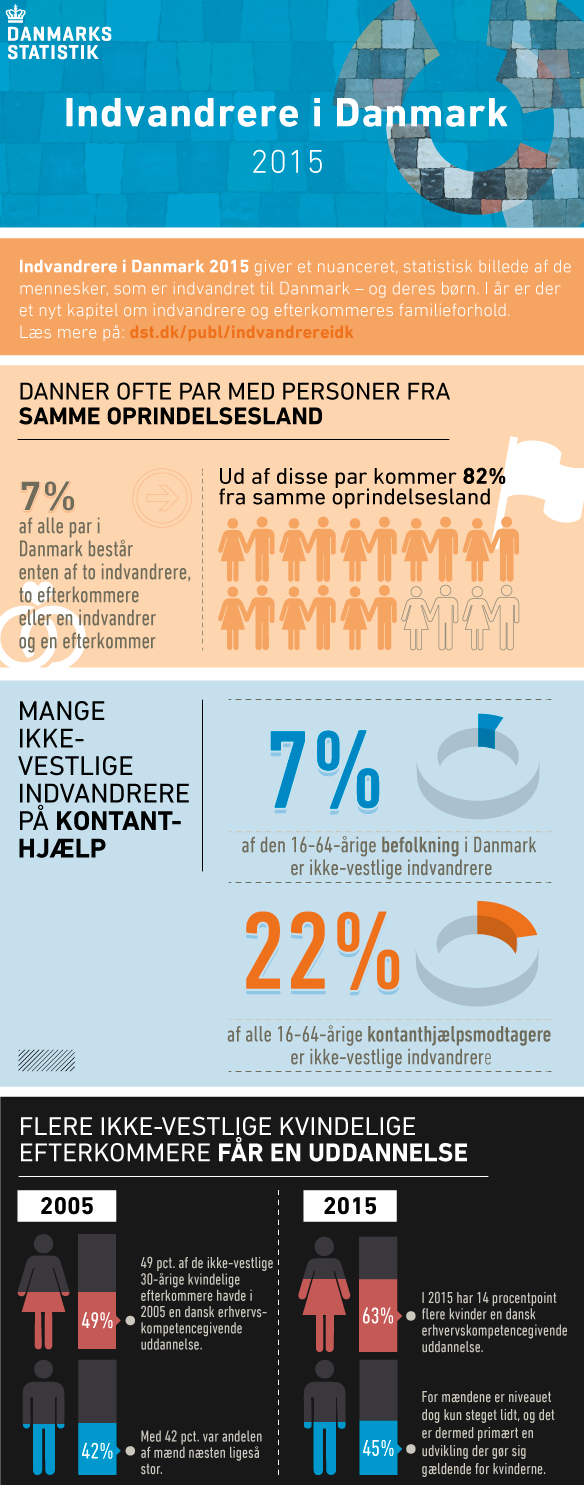 Infografik: Indvandrere i Danmark 2015