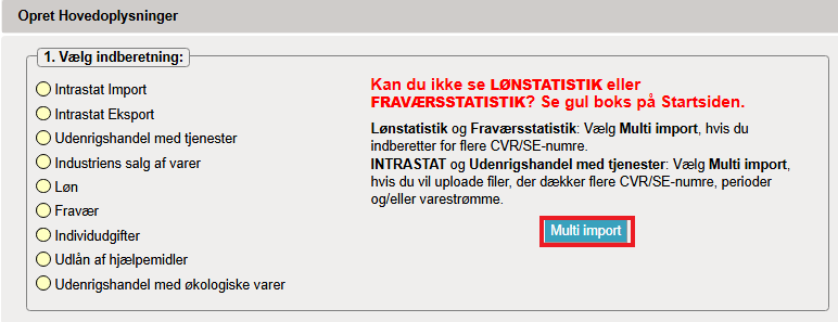billede af multi import knappen
