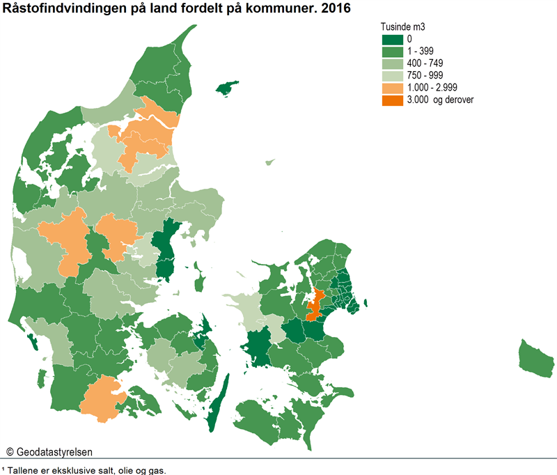 NYT Stigende indvinding af råstoffer Danmarks Statistik