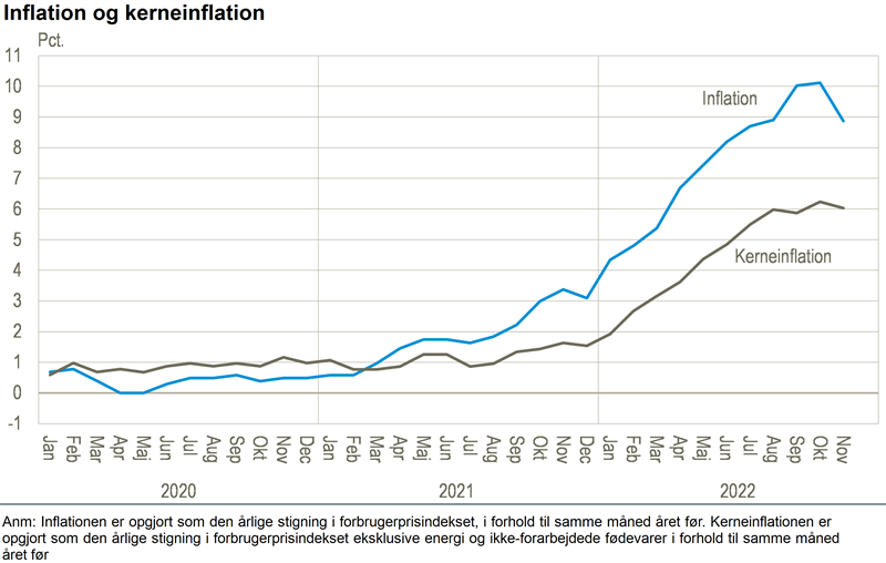 NYT Markant fald i stigningerne i forbrugerpriserne Danmarks Statistik