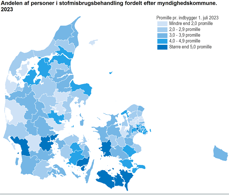 NYT 20.400 personer i stofmisbrugsbehandling i 2023 Danmarks Statistik